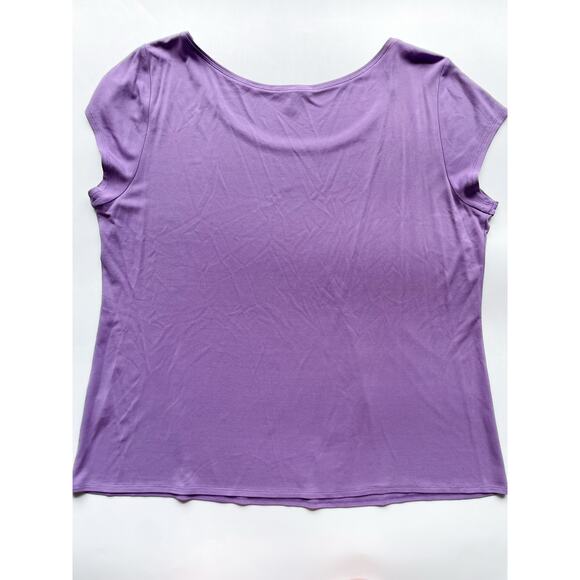 Eileen Fisher Purple Silk Top Size XL - Picture 6 of 6